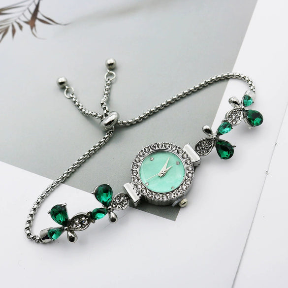 Ladies Watch Stainless Steel Alloy Round Dial Leisure Style