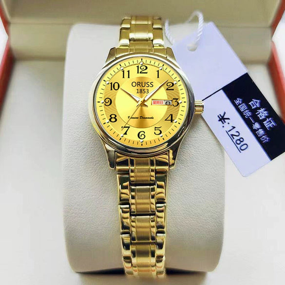 Ladies Watch Steel Round Dial Leisure Style
