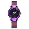 Ladies Watch Titanium Metal Magnet Buckle Glass Case Alloy Strap Round Dial Leisure Style