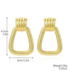 Ladies Zinc Alloy Geometric Style Electroplated Earrings With Flower And Drop Shape Pattern