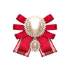 Lady Bow Knot Cloth Plating Inlay Artificial Pearls Artificial Diamond Women'S Brooches