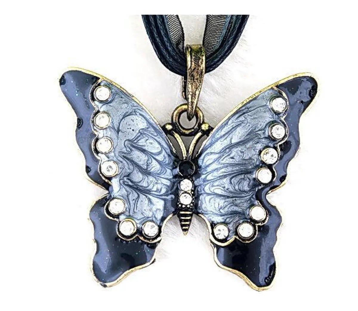 Lady Butterfly Alloy Women's Pendant Necklace