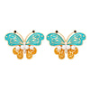 Lady Butterfly Zinc Alloy Enamel Artificial Pearls Women'S Ear Studs