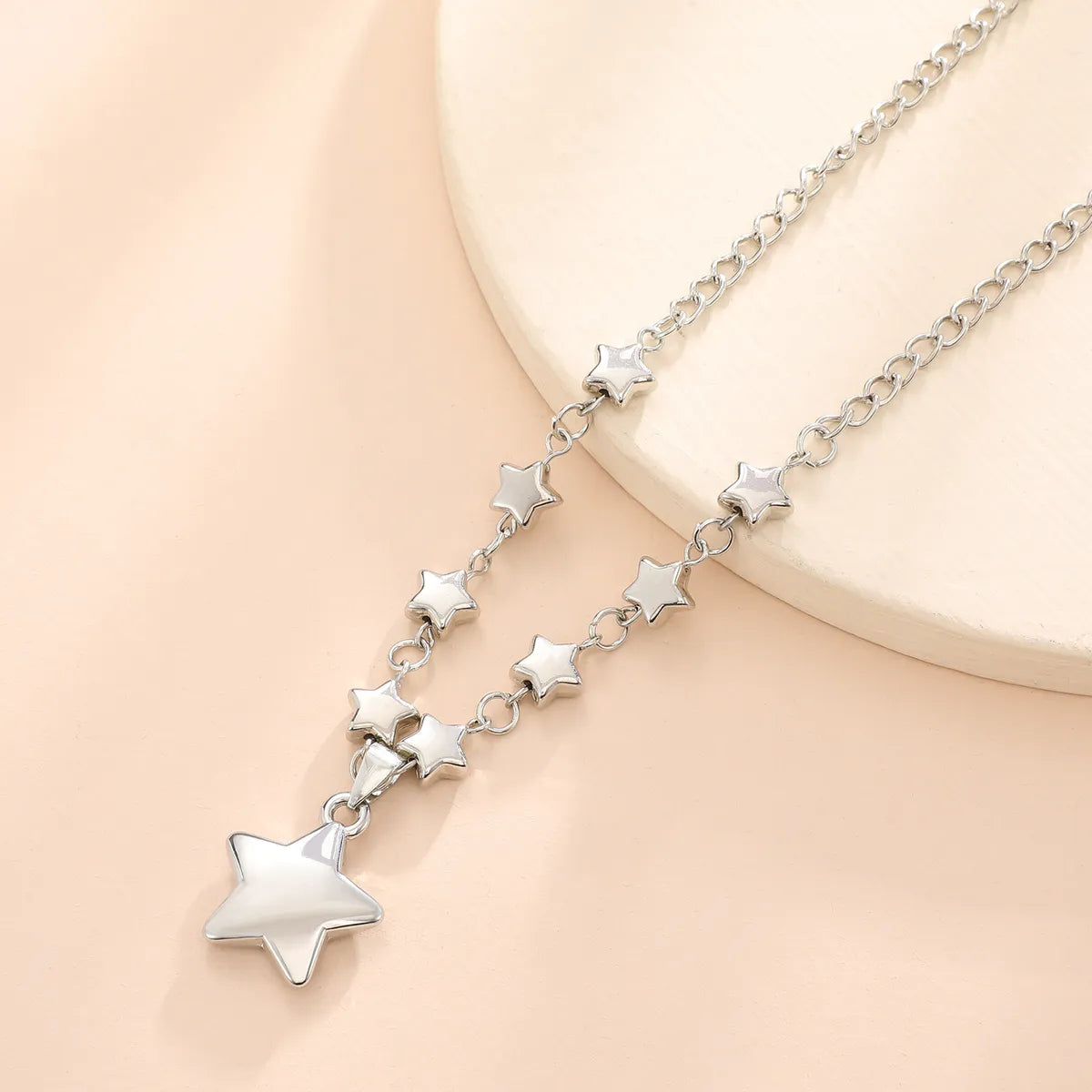 Lady Classic Style Star Alloy Plating Women'S Pendant Necklace