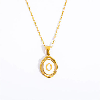 Wholesale Jewelry Lady Commute Letter 201 Stainless Steel 304 Stainless Steel 18K Gold Plated Plating Necklace