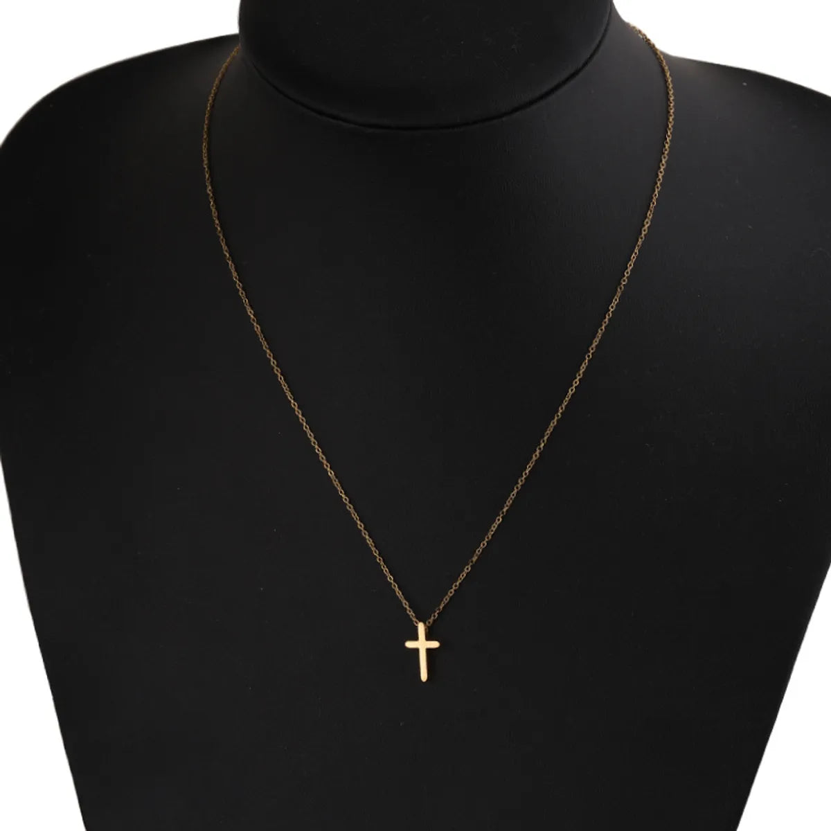 Lady Cross Titanium Steel Pendant Necklace