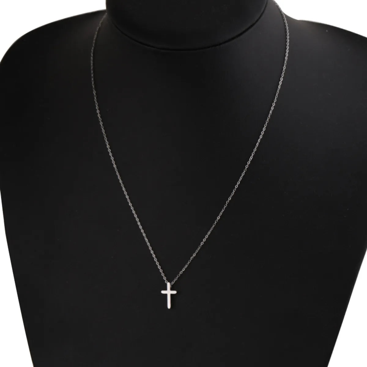 Lady Cross Titanium Steel Pendant Necklace