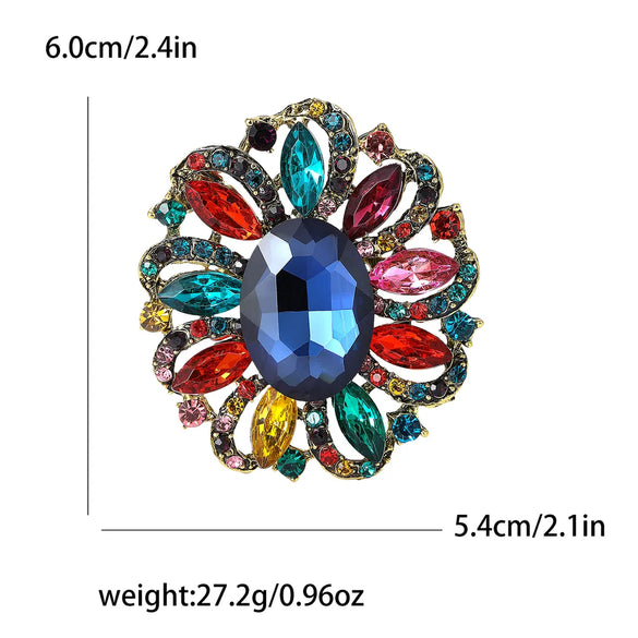 Lady Flower Alloy Inlay Artificial Gemstones Women'S Brooches