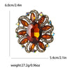 Lady Flower Alloy Inlay Artificial Gemstones Women'S Brooches
