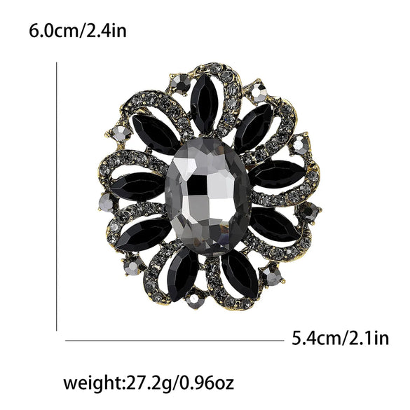 Lady Flower Alloy Inlay Artificial Gemstones Women'S Brooches