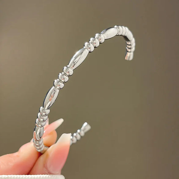 Lady Four Leaf Clover Titanium Steel Bangle In Bulk