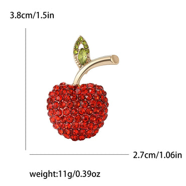 Lady Fruit Alloy Inlay Artificial Diamond Women'S Brooches