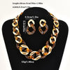 Lady Geometric Arylic Wholesale Earrings Necklace Jewelry Set