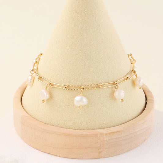 Lady Geometric Freshwater Pearl Necklace