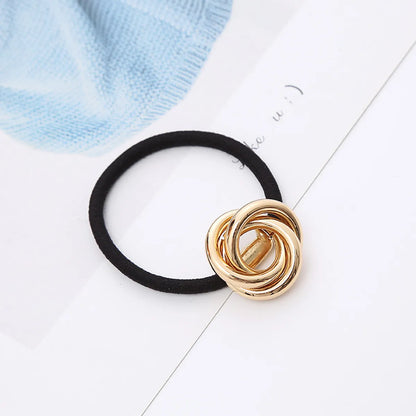 Lady Geometric Metal Handmade Hair Tie 1 Piece