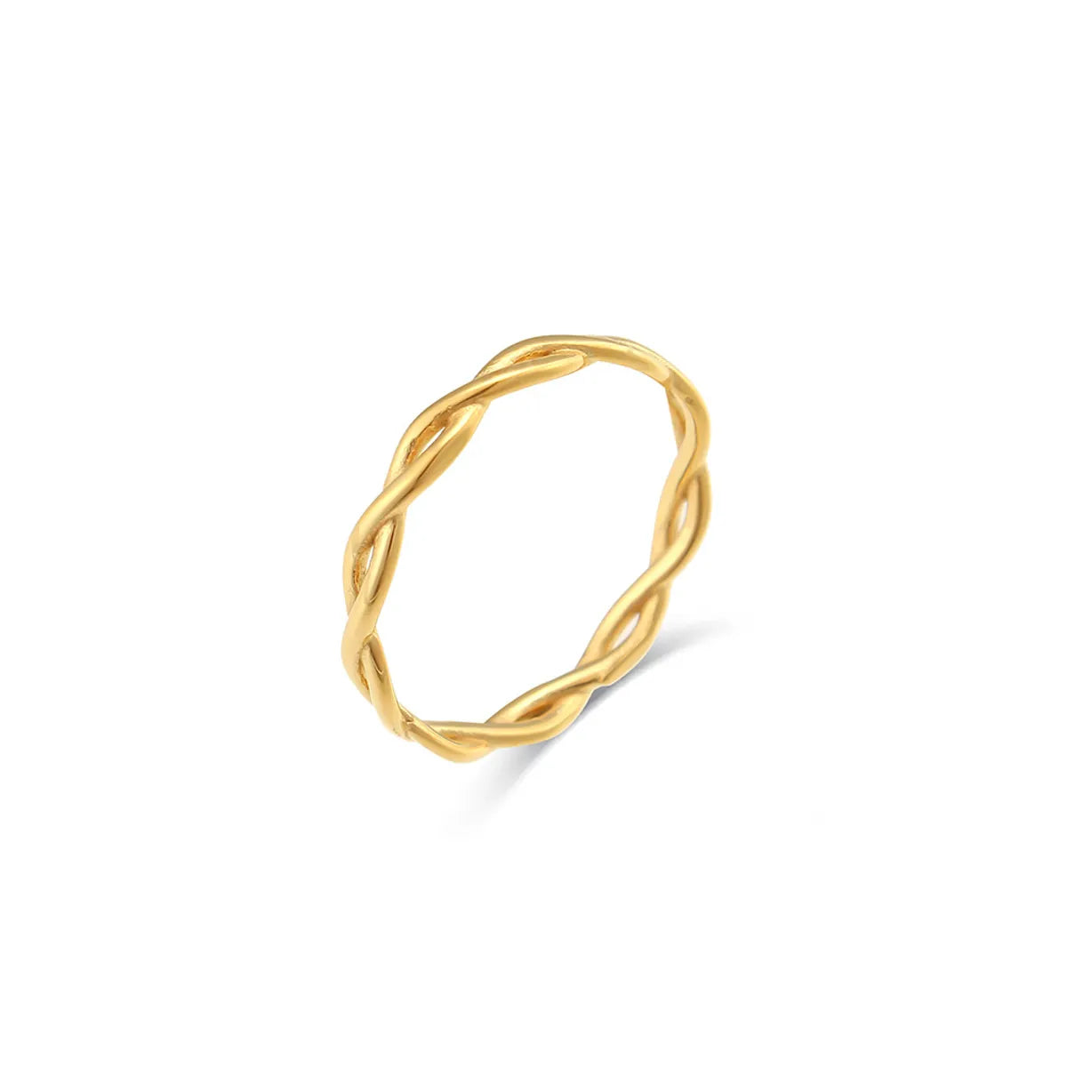 Lady Geometric Stainless Steel Plating Gold Plated Rings