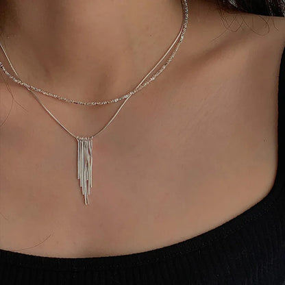 Lady Geometric Sterling Silver Necklace In Bulk