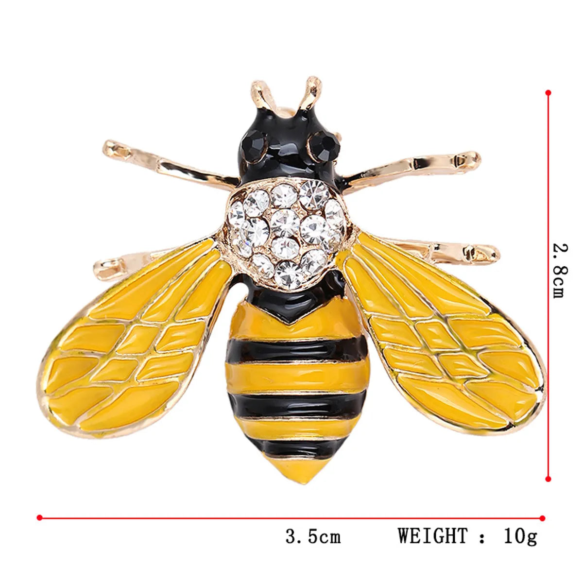 Lady Insect Alloy Plating Zircon Women'S Brooches