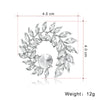 Lady Leaf Alloy Plating Inlay Artificial Crystal Unisex Brooches