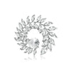 Lady Leaf Alloy Plating Inlay Artificial Crystal Unisex Brooches