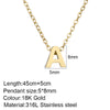 Lady Letter Stainless Steel Titanium Steel Plating Pendant Necklace