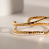 Lady Modern Style Classic Style Solid Color Stainless Steel 18k Gold Plated Bangle In Bulk