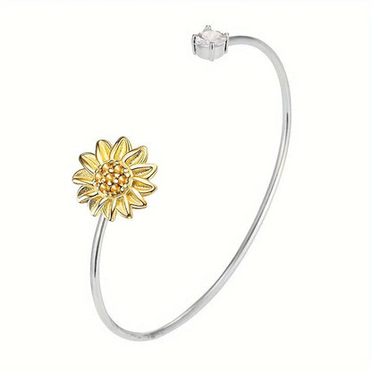 Lady Pastoral Flower Alloy Wholesale Bangle