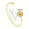 Lady Pastoral Flower Alloy Wholesale Bangle