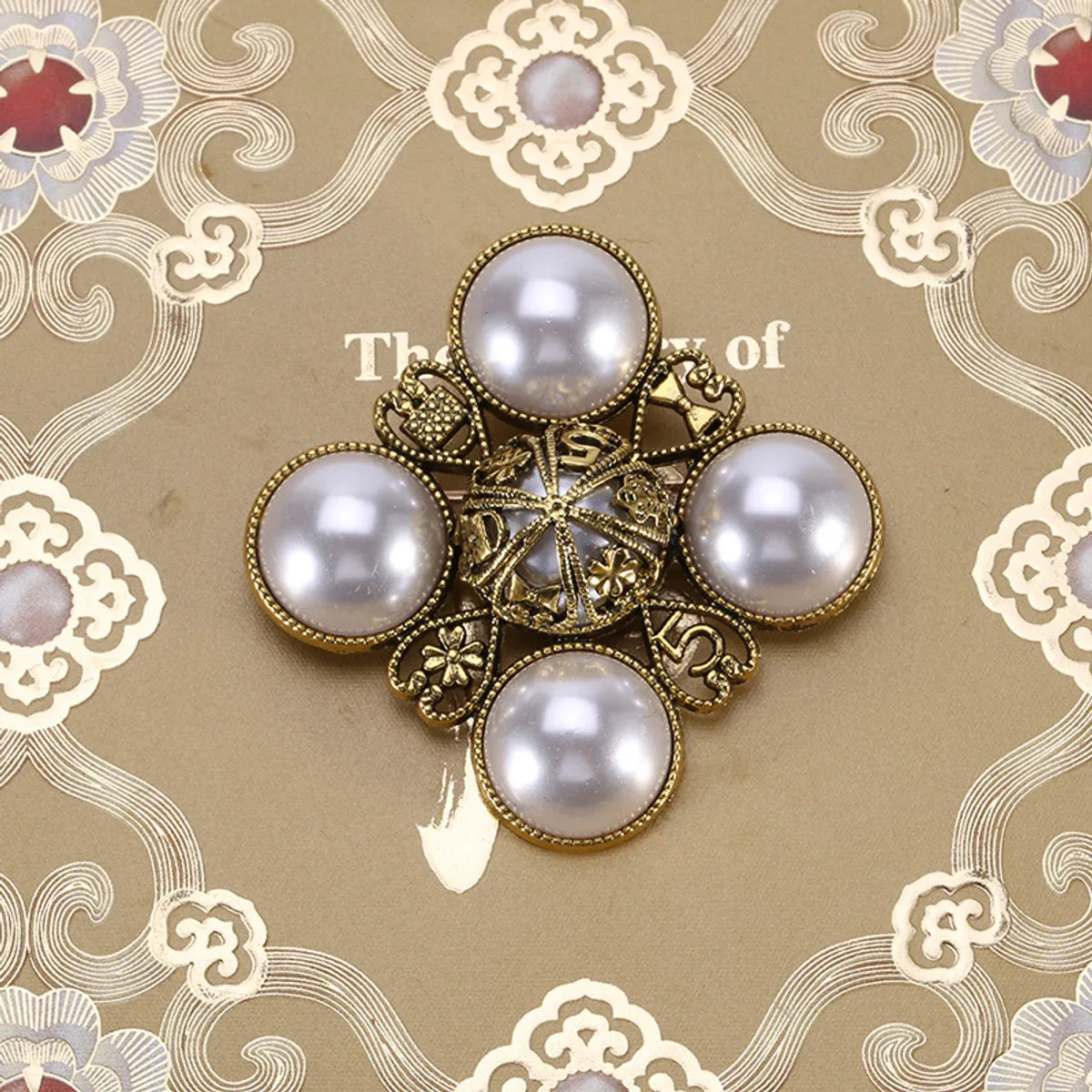 Lady Pearl Alloy Inlay Rhinestones Women'S Brooches