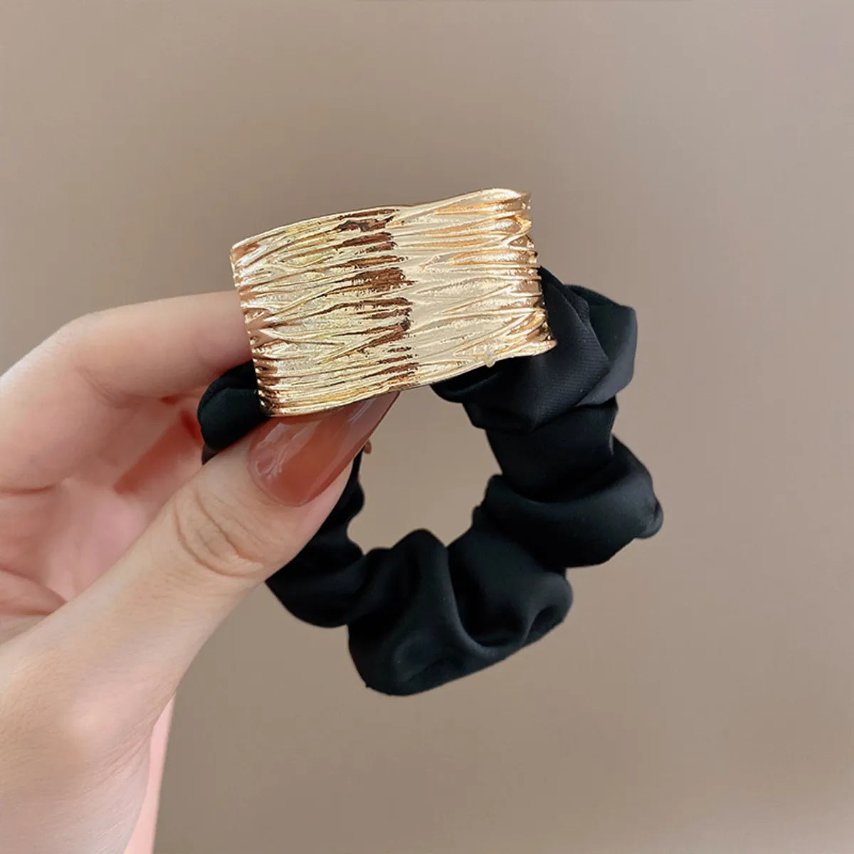 Lady Rectangle Alloy Plating Hair Tie