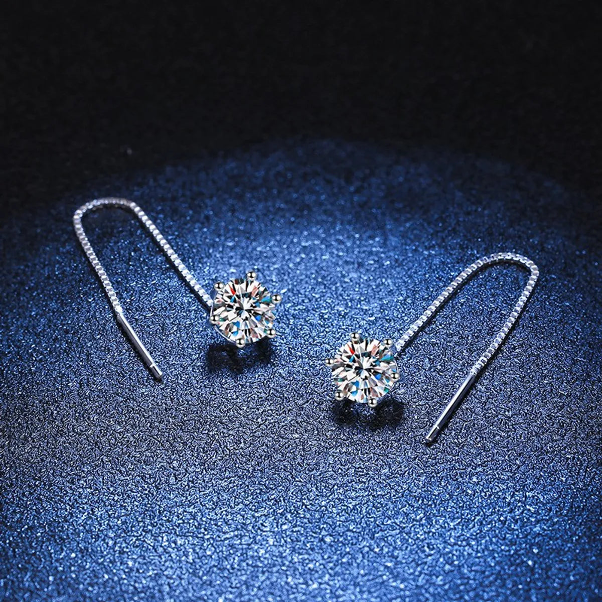 Lady Round Copper Inlay Zircon Ear Studs