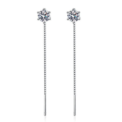 Lady Round Copper Inlay Zircon Ear Studs