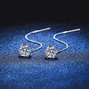 Lady Round Copper Inlay Zircon Ear Studs