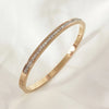 Lady Round Titanium Steel Plating Artificial Rhinestones Bangle