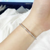 Lady Round Titanium Steel Plating Artificial Rhinestones Bangle