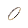 Lady Round Titanium Steel Plating Artificial Rhinestones Bangle