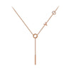 304 Stainless Steel 18K Gold Plated Rose Gold Plated Lady Simple Style Plating Geometric Necklace