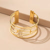 Lady Simple Style Round Alloy Hollow Out Women'S Bangle