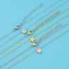 Stainless Steel 18K Gold Plated Lady Simple Style Star Moon Heart Shape None Pendant Necklace