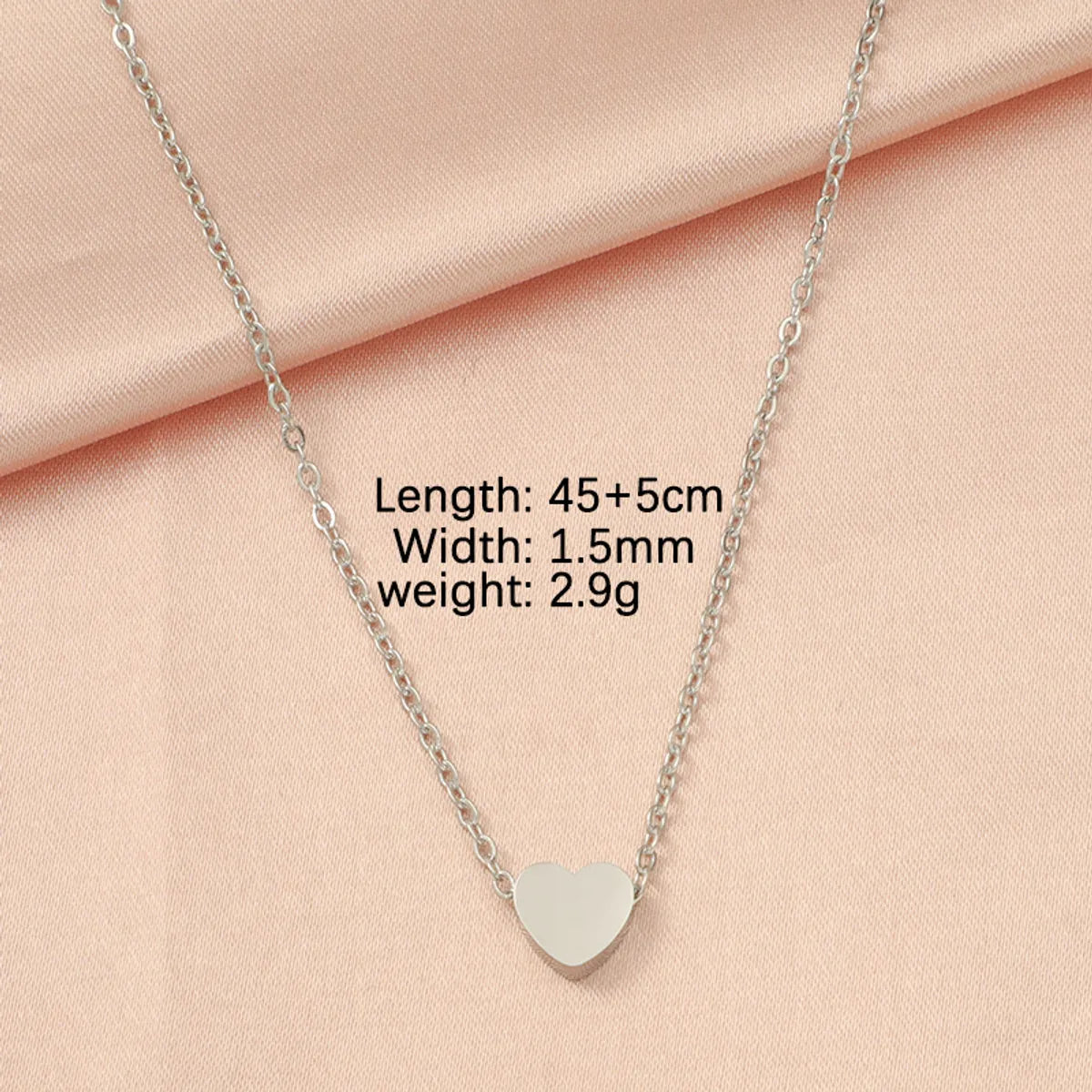 Stainless Steel 18K Gold Plated Lady Simple Style Star Moon Heart Shape None Pendant Necklace