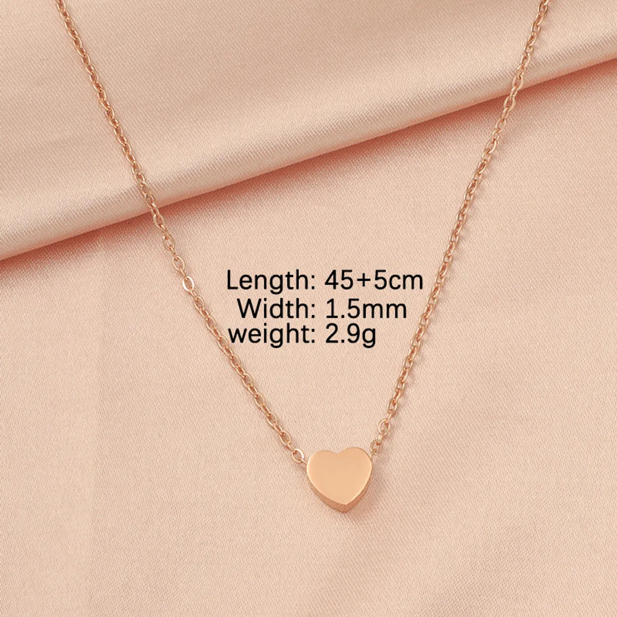 Stainless Steel 18K Gold Plated Lady Simple Style Star Moon Heart Shape None Pendant Necklace