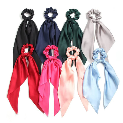 Lady Solid Color Cloth Handmade Hair Tie