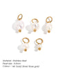 1 Set Stainless Steel Freshwater Pearl Freshwater Pearl 14K Gold Plated Rose Gold Plated Solid Color Polished Pendant