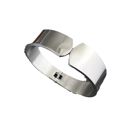 Lady Solid Color Titanium Steel Polishing Bangle