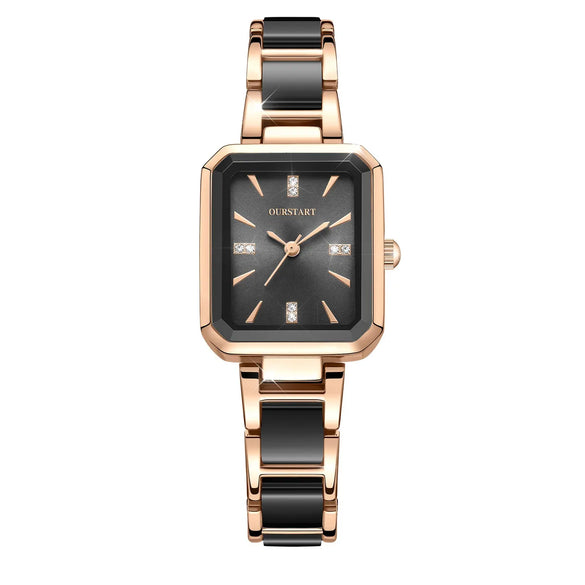 Lady Square Single Folding Buckle Quartz Women'S Watches