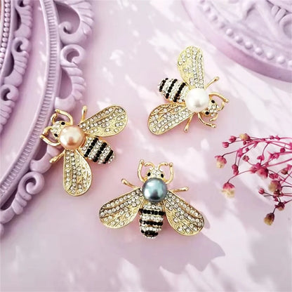 Lady Streetwear Bee Alloy Inlay Rhinestones Women'S Brooches