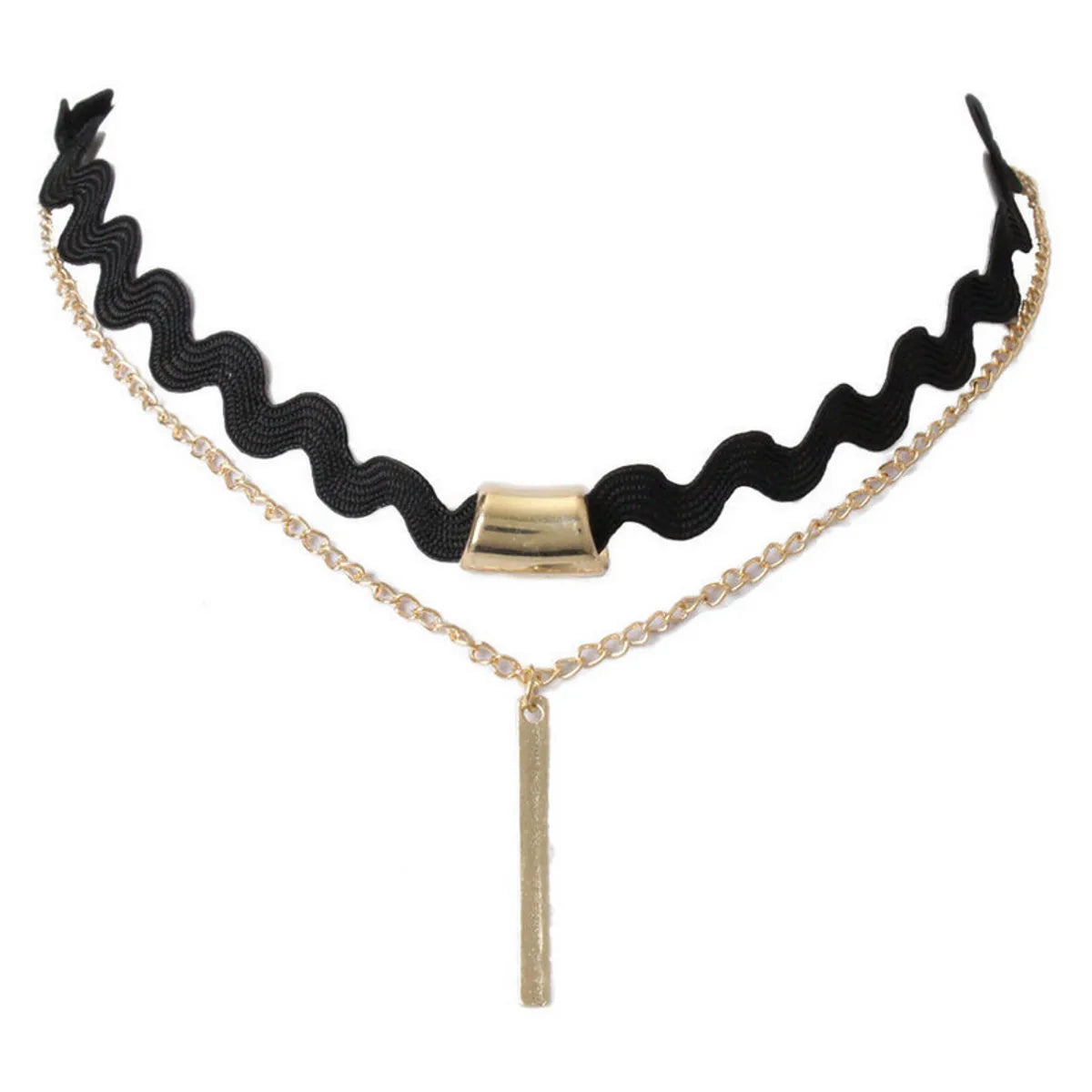 Lady Streetwear Cool Style Geometric Alloy Cloth Wholesale Choker