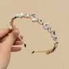 Lady Streetwear Geometric Alloy Plating Inlay Rhinestones Hair Band
