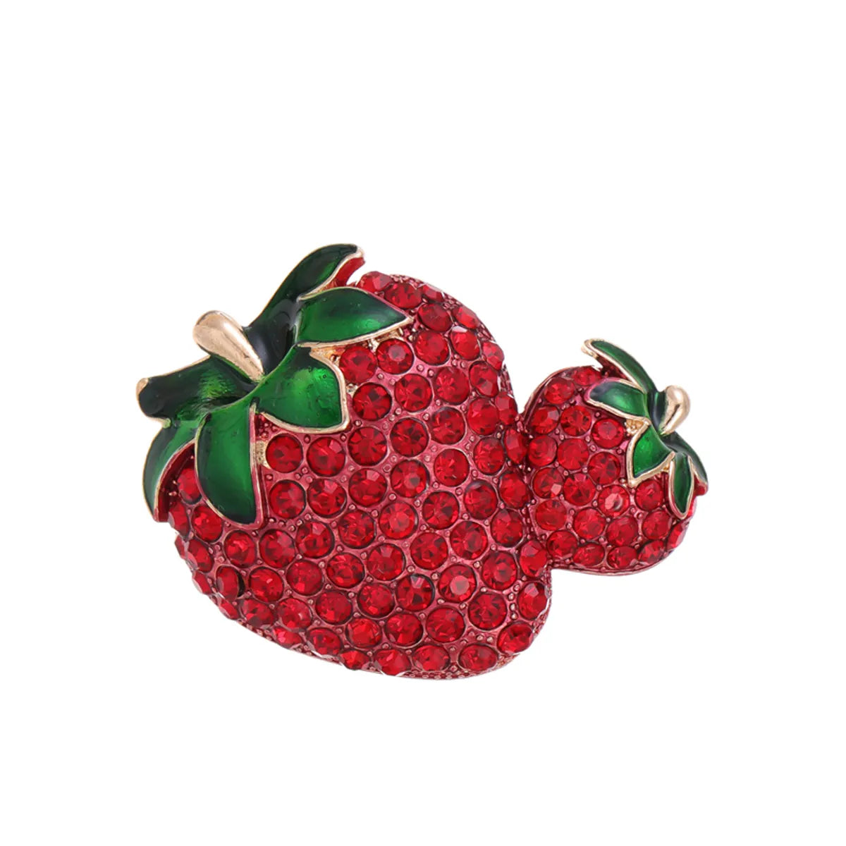 Lady Tree Fruit Heart Shape Alloy Inlay Rhinestones Women'S Brooches