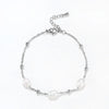 Lady Water Droplets Stainless Steel Freshwater Pearl Beaded Bracelets